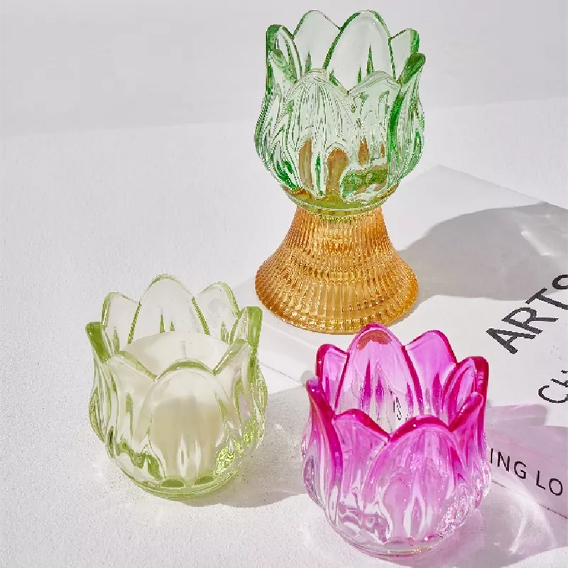 Colored Merveilles Florales Glass Candlestick Colored Merveilles Florales Glass Candlestick
